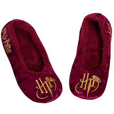 Harry Potter Pantoufles pour femmes, filles, adolescentes Poudlard à enfiler, bordeaux, 36 EU - Publicité Harry Potter Pantoufles pour femmes, filles, adolescentes Poudlard à enfiler, bordeaux, 36 EU - Publicité