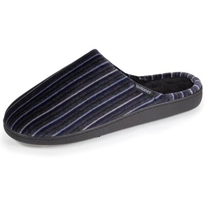Isotoner Chaussons pantoufles Mules homme ultra confortables, semelle à mémoire de forme et soutient de la voûte plantaire, 40, rayures - Publicité Isotoner Chaussons pantoufles Mules homme ultra confortables, semelle à mémoire de forme et soutient de la voûte plantaire, 40, rayures - Publicité