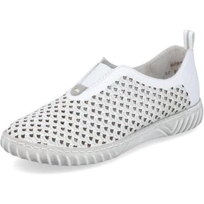 Rieker Femme Chaussures Basses N0965, Dame Mocassin,Chaussons,Chaussures de Loisirs,Pantoufles,entrée Ouverte,Blanc (Weiss / 80),37 EU / 4 UK - Publicité Rieker Femme Chaussures Basses N0965, Dame Mocassin,Chaussons,Chaussures de Loisirs,Pantoufles,entrée Ouverte,Blanc (Weiss / 80),37 EU / 4 UK - Publicité