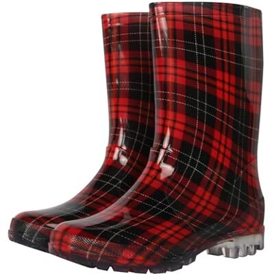A2Z Femmes Bottes De Pluie Antidérapante Étanche Caoutchouc Galoshes Désign LDS 1409 Tartan 4 UK - Publicité A2Z Femmes Bottes De Pluie Antidérapante Étanche Caoutchouc Galoshes Désign LDS 1409 Tartan 4 UK - Publicité