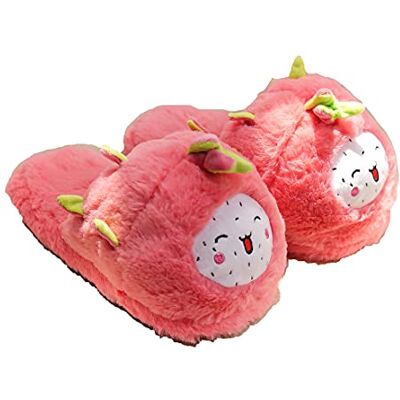 Millffy Mignon Pitaya Chaussures Femme Avocat Pantoufles Chaud Ananas en Peluche Maison Chambre Pantoufles (39-42, Pitaya) - Publicité Millffy Mignon Pitaya Chaussures Femme Avocat Pantoufles Chaud Ananas en Peluche Maison Chambre Pantoufles (39-42, Pitaya) - Publicité