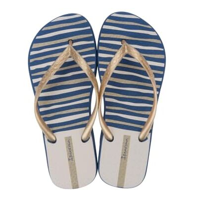 Ipanema Classica Happy XII Fem, Tongs pour femme, Bleu/doré/beige, 37 EU - Publicité Ipanema Classica Happy XII Fem, Tongs pour femme, Bleu/doré/beige, 37 EU - Publicité