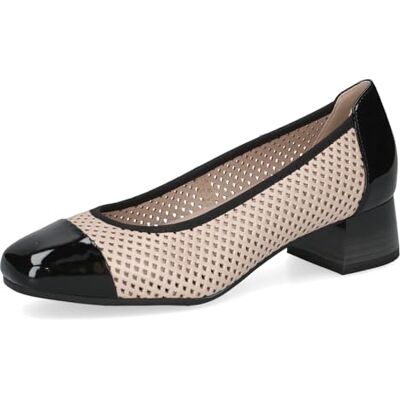 CAPRICE Escarpins Femme à Talon, Beige (Beige/Black), 37 EU - Publicité CAPRICE Escarpins Femme à Talon, Beige (Beige/Black), 37 EU - Publicité