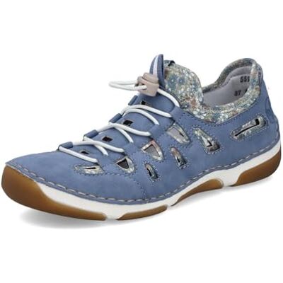 Rieker Mocassins pour Femmes 55956, Pointure:39 EU, La Couleur:Bleu - Publicité Rieker Mocassins pour Femmes 55956, Pointure:39 EU, La Couleur:Bleu - Publicité