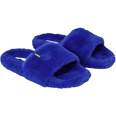 Tommy Hilfiger Femme Chaussons Fur Home Slipper Slide Duveteux, Bleu (Ultra Blue), 37/38 EU - Publicité Tommy Hilfiger Femme Chaussons Fur Home Slipper Slide Duveteux, Bleu (Ultra Blue), 37/38 EU - Publicité