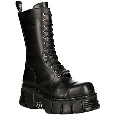 New Rock Boots M-MILI211C-C1 Unisexe Militaire Métallisé Noir Lacets 100% Cuir Techno Motard 11 - Publicité New Rock Boots M-MILI211C-C1 Unisexe Militaire Métallisé Noir Lacets 100% Cuir Techno Motard 11 - Publicité