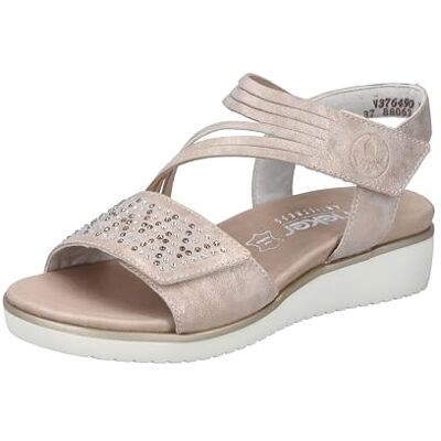 Rieker Femme V3764 Sandale, Rose, 41 EU - Publicité Rieker Femme V3764 Sandale, Rose, 41 EU - Publicité