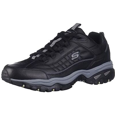 Skechers Baskets de Sport à lacets pour Homme, Afterburn Noir noir/gris, 39.5 EU X-Large - Publicité Skechers Baskets de Sport à lacets pour Homme, Afterburn Noir noir/gris, 39.5 EU X-Large - Publicité