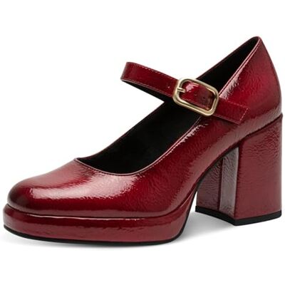 MARCO TOZZI Femme Pumps Escarpins, DK Red Pat, 36 EU - Publicité MARCO TOZZI Femme Pumps Escarpins, DK Red Pat, 36 EU - Publicité