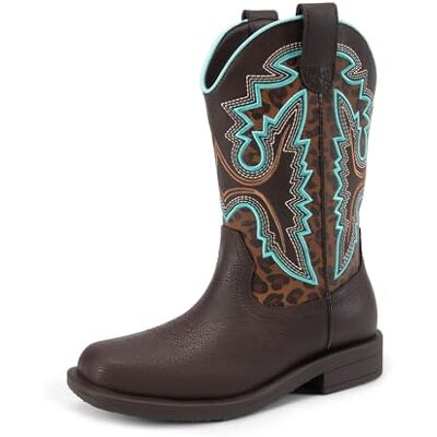 DREAM PAIRS Botte de Neige pour Enfant Bottes de Hiver Chaussures Chaude Bottes western rétro brodées à bout carré pour enfants, bottes de cowboy à enfiler pour fête, Halloween, équitation - Publicité DREAM PAIRS Botte de Neige pour Enfant Bottes de Hiver Chaussures Chaude Bottes western rétro brodées à bout carré pour enfants, bottes de cowboy à enfiler pour fête, Halloween, équitation - Publicité