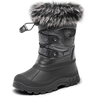 DREAM PAIRS Kids Bottes de Neige pour Enfant Chaude Bottes de Hiver Confortable et Imperméable,Size 28.5,Gris Noir,KSNOW - Publicité DREAM PAIRS Kids Bottes de Neige pour Enfant Chaude Bottes de Hiver Confortable et Imperméable,Size 28.5,Gris Noir,KSNOW - Publicité