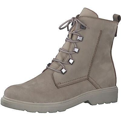 MARCO TOZZI Bottines à lacets en cuir pour femme Automne, Nubuck taupe., 38 EU - Publicité MARCO TOZZI Bottines à lacets en cuir pour femme Automne, Nubuck taupe., 38 EU - Publicité