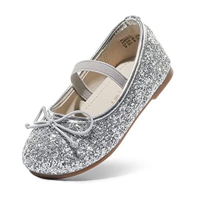 DREAM PAIRS Kids Ballerines Filles Scintillantes et Confortable Chaussures Plates pour Filles à Enfiler Ballerine Princesse,Size 31,Argent,Belle_01-1 - Publicité DREAM PAIRS Kids Ballerines Filles Scintillantes et Confortable Chaussures Plates pour Filles à Enfiler Ballerine Princesse,Size 31,Argent,Belle_01-1 - Publicité