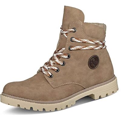 Rieker Femme Y1033 Botte Tendance, Beige, 36 EU - Publicité Rieker Femme Y1033 Botte Tendance, Beige, 36 EU - Publicité