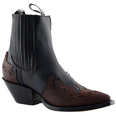 Grinders Arizona Lo Noir et Bourgogne Unisexe Cuir Motard Talon Cubain Cowboy Bottes 37 - Publicité Grinders Arizona Lo Noir et Bourgogne Unisexe Cuir Motard Talon Cubain Cowboy Bottes 37 - Publicité