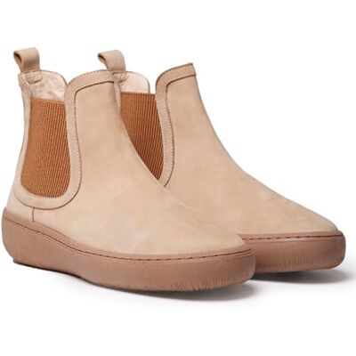 TONI PONS Serra Bottines pour femme en cuir nubuck avec élastiques latéraux, beige, 37 EU - Publicité TONI PONS Serra Bottines pour femme en cuir nubuck avec élastiques latéraux, beige, 37 EU - Publicité