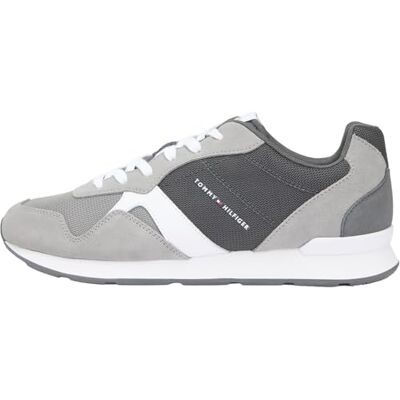Tommy Hilfiger Runner Icon Mix Low Top pour Homme, Gris Universel, 44 EU - Publicité Tommy Hilfiger Runner Icon Mix Low Top pour Homme, Gris Universel, 44 EU - Publicité