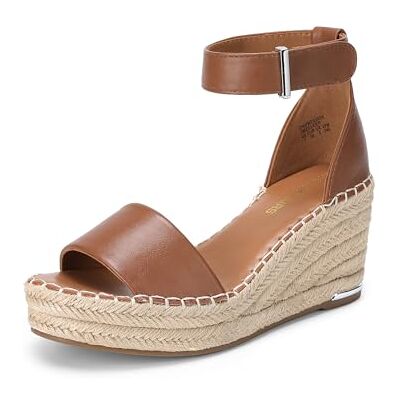 DREAM PAIRS Sandales Compensé Femme Espadrilles Plateforme à Bout Ouvert, Sandales Été Chic avec Bride Cheville, Chaussures de Plage et Mariage Confortables,Size 40,Brun,DWUMPS2505 - Publicité DREAM PAIRS Sandales Compensé Femme Espadrilles Plateforme à Bout Ouvert, Sandales Été Chic avec Bride Cheville, Chaussures de Plage et Mariage Confortables,Size 40,Brun,DWUMPS2505 - Publicité