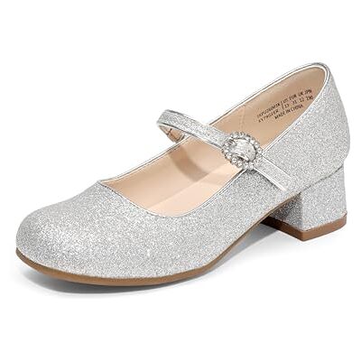 DREAM PAIRS Chaussures Fille Mary Jane Bout Carré Petit Talon Ballerines Confortables Soutien de Voûte Chaussures Habillées Soirée Mariage Princesse,Size 31,Argent,SKPU26003K - Publicité DREAM PAIRS Chaussures Fille Mary Jane Bout Carré Petit Talon Ballerines Confortables Soutien de Voûte Chaussures Habillées Soirée Mariage Princesse,Size 31,Argent,SKPU26003K - Publicité