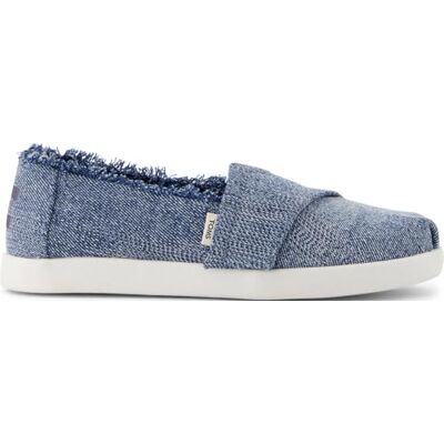 TOMS Fille Alpargata Classic Espadrille à Enfiler, Dark Sky Textured Denim with Fray, 1.5 UK - Publicité TOMS Fille Alpargata Classic Espadrille à Enfiler, Dark Sky Textured Denim with Fray, 1.5 UK - Publicité