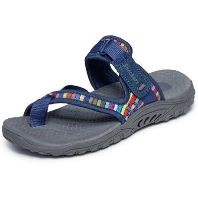Skechers Women's Reggae-MAD Swag-Toe Thong Woven Sandal, Navy 8.5 M US - Publicité Skechers Women's Reggae-MAD Swag-Toe Thong Woven Sandal, Navy 8.5 M US - Publicité