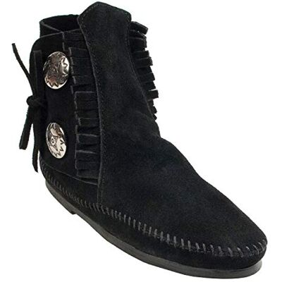 Minnetonka Two Button, Bottes Indiennes Femme, Noir (Black), 40 EU - Publicité Minnetonka Two Button, Bottes Indiennes Femme, Noir (Black), 40 EU - Publicité