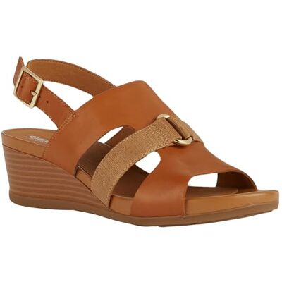 Geox D Marykarmen B Sandales compensées, Cognac, 40 EU - Publicité Geox D Marykarmen B Sandales compensées, Cognac, 40 EU - Publicité