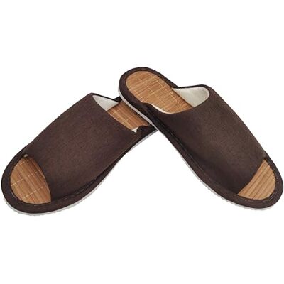 de fonseca Defonseca Chaussons pour homme d'été avec fond en bois, pantoufle antidérapant pour maison pour été, marron, 44/45 EU - Publicité de fonseca Defonseca Chaussons pour homme d'été avec fond en bois, pantoufle antidérapant pour maison pour été, marron, 44/45 EU - Publicité