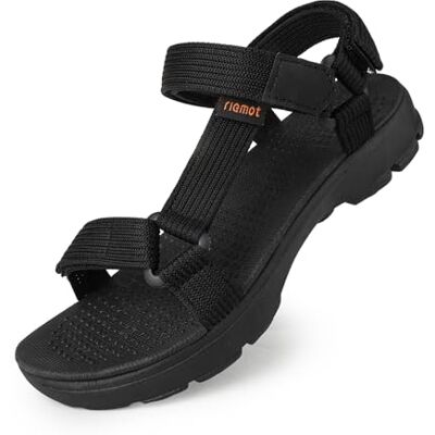 riemot Sandales Sport Femme Homme Sandale Extérieures Randonnée, Confortables Légères Antidérapantes Réglables Plage Été Chaussures, Marche, Sports et Loisirs, Noir, 45 EU - Publicité riemot Sandales Sport Femme Homme Sandale Extérieures Randonnée, Confortables Légères Antidérapantes Réglables Plage Été Chaussures, Marche, Sports et Loisirs, Noir, 45 EU - Publicité
