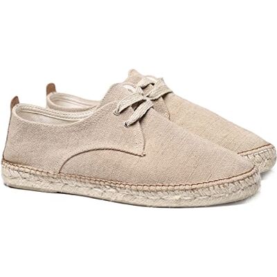 TONI PONS Espadrille à Lacets pour Hommes en Tissu de Coton Tabac, 45 EU - Publicité TONI PONS Espadrille à Lacets pour Hommes en Tissu de Coton Tabac, 45 EU - Publicité