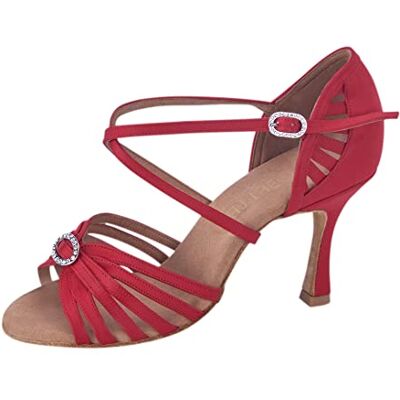 Rummos Femmes Chaussures de Danse 049 Satin Rouge Largeur régulière 7 cm 70R Flare Talon Pointure: EUR 39 - Publicité Rummos Femmes Chaussures de Danse 049 Satin Rouge Largeur régulière 7 cm 70R Flare Talon Pointure: EUR 39 - Publicité