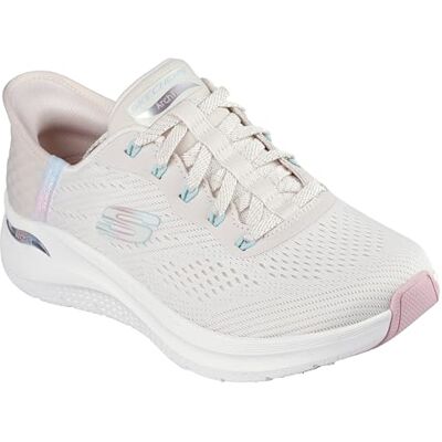 Skechers Chaussures à Enfiler Mains Libres Arch Fit 2.0-Easy ChicSneaker pour Femme, Bordure Rose en Maille Naturelle, 39.5 EU - Publicité Skechers Chaussures à Enfiler Mains Libres Arch Fit 2.0-Easy ChicSneaker pour Femme, Bordure Rose en Maille Naturelle, 39.5 EU - Publicité