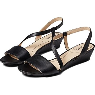 LifeStride Women's Yasmine Wedge Sandal, Black Synthetic, 7.5 - Publicité LifeStride Women's Yasmine Wedge Sandal, Black Synthetic, 7.5 - Publicité