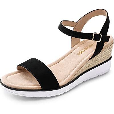 DREAM PAIRS Sandales Femme Été Compensées Espadrilles Plateforme Confortables Bride Cheville Boucle Ajustable Chaussures Été Femme Plage Vacances Élégantes,Size 38,Noir,SDPW2342W-E - Publicité DREAM PAIRS Sandales Femme Été Compensées Espadrilles Plateforme Confortables Bride Cheville Boucle Ajustable Chaussures Été Femme Plage Vacances Élégantes,Size 38,Noir,SDPW2342W-E - Publicité