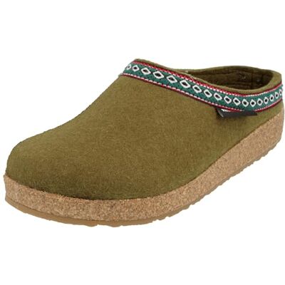 HAFLINGER Chaussons Mixte Adulte Grizzly Franzl 711001, Pointure:43 EU, La Couleur:Vert - Publicité HAFLINGER Chaussons Mixte Adulte Grizzly Franzl 711001, Pointure:43 EU, La Couleur:Vert - Publicité