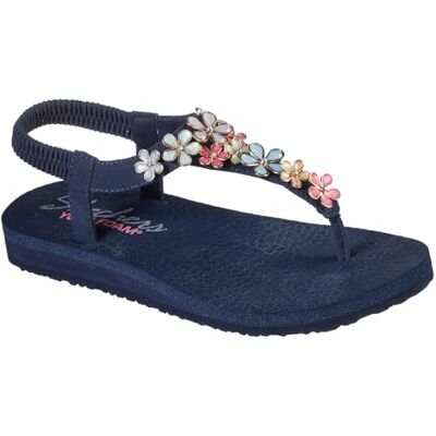 Skechers Femme Meditation-Glass Daisy Sandales Bride arrière, Bleu (Navy Mitobuck/Rhinestone Trim Nvmt), 41 EU - Publicité Skechers Femme Meditation-Glass Daisy Sandales Bride arrière, Bleu (Navy Mitobuck/Rhinestone Trim Nvmt), 41 EU - Publicité