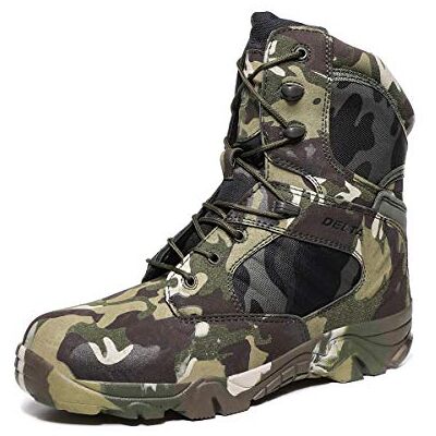 Lilychan LiliChan Pour des hommes Tactique Bottes Delta Zip latéral Militaire Travail 8 pouces Armée Chaussures (43 EU, Camouflage) - Publicité Lilychan LiliChan Pour des hommes Tactique Bottes Delta Zip latéral Militaire Travail 8 pouces Armée Chaussures (43 EU, Camouflage) - Publicité