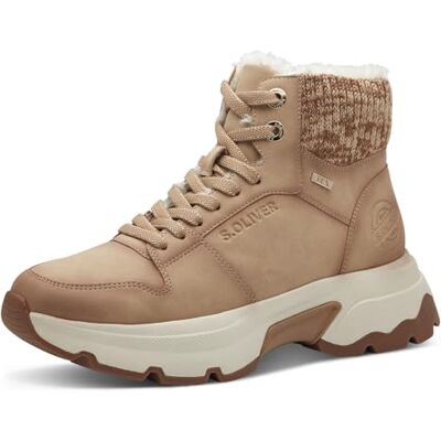 s.Oliver Bottines en Dentelle pour Femme Botte de Neige, Beige, 38 EU - Publicité s.Oliver Bottines en Dentelle pour Femme Botte de Neige, Beige, 38 EU - Publicité