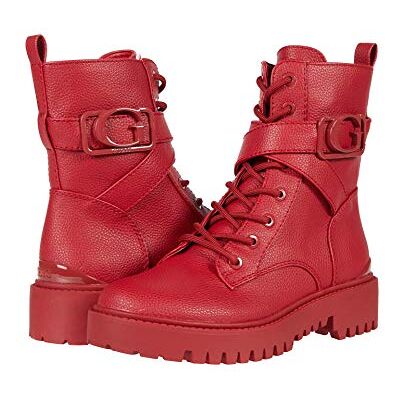 Guess Bottes Orana/Stivaletto (Bootie)/LeatCombat pour femme, Red Excursion Plain Getaway Solids, 38 EU - Publicité Guess Bottes Orana/Stivaletto (Bootie)/LeatCombat pour femme, Red Excursion Plain Getaway Solids, 38 EU - Publicité