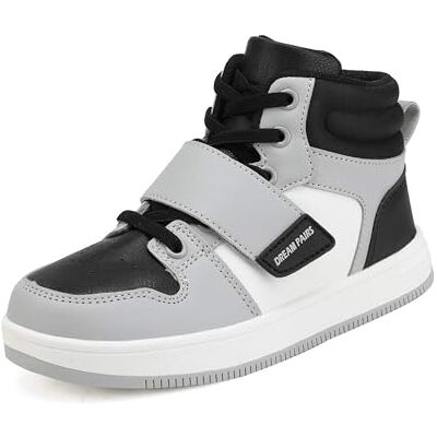 DREAM PAIRS Baskets Montantes Garçon Fille, Chaussures de Basketball et Sport Enfant, Sneakers Hautes Confortables pour Activités et Jeu Quotidien,Size 28,Gris Noir,Freestyle-K - Publicité DREAM PAIRS Baskets Montantes Garçon Fille, Chaussures de Basketball et Sport Enfant, Sneakers Hautes Confortables pour Activités et Jeu Quotidien,Size 28,Gris Noir,Freestyle-K - Publicité