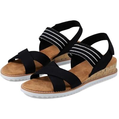 Skechers Femme Desert Kiss Shore Enough ASSE, Black Textile, 41 EU - Publicité Skechers Femme Desert Kiss Shore Enough ASSE, Black Textile, 41 EU - Publicité