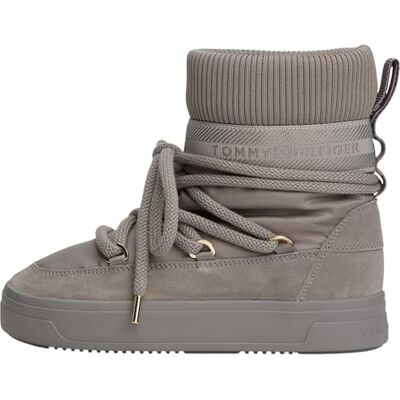 Tommy Hilfiger Bottes Mid Boot Femme Logotape Warm Déperlantes, Multicolore (Pewter Grey), 37 - Publicité Tommy Hilfiger Bottes Mid Boot Femme Logotape Warm Déperlantes, Multicolore (Pewter Grey), 37 - Publicité