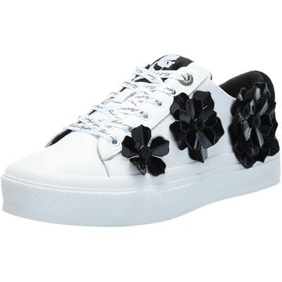 Karl Lagerfeld Paris Georgia Baskets à Lacets pour Femme, Blanc Brillant/Noir, 6 - Publicité Karl Lagerfeld Paris Georgia Baskets à Lacets pour Femme, Blanc Brillant/Noir, 6 - Publicité