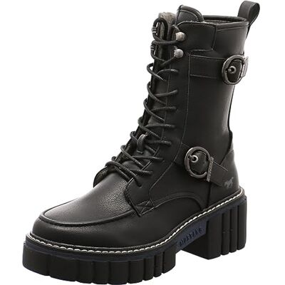 MUSTANG Femme Bottines, Noir, 38 EU - Publicité MUSTANG Femme Bottines, Noir, 38 EU - Publicité