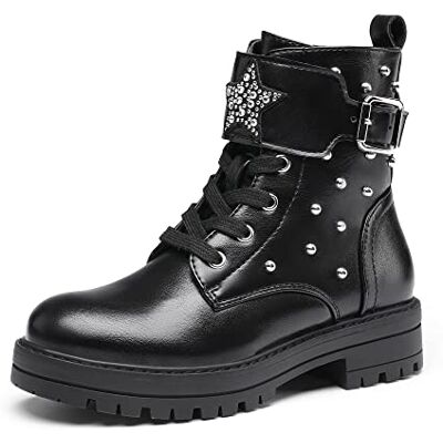 DREAM PAIRS Kids Bottes pour Filles Elégantes Bottes à Mi-Mollet avec Une Tige Cloutée,Size 31,Noir/PU,SDBO2231K-E - Publicité DREAM PAIRS Kids Bottes pour Filles Elégantes Bottes à Mi-Mollet avec Une Tige Cloutée,Size 31,Noir/PU,SDBO2231K-E - Publicité