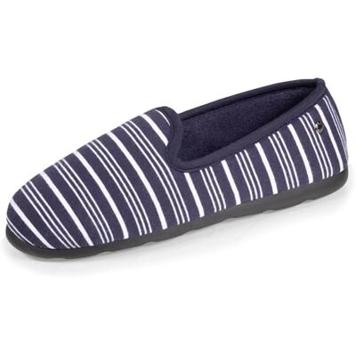 Isotoner Chaussons pantoufles Charentaises femme très confortables, en jersey bio, 37, rayure marinière - Publicité Isotoner Chaussons pantoufles Charentaises femme très confortables, en jersey bio, 37, rayure marinière - Publicité