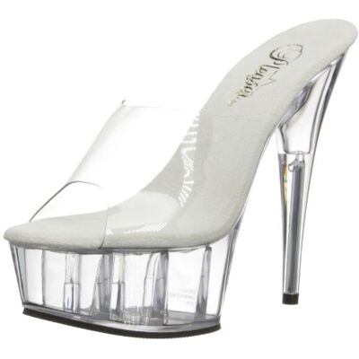 Pleaser , Sandales Femme Transparent (CLR/CLR), 38 EU - Publicité Pleaser , Sandales Femme Transparent (CLR/CLR), 38 EU - Publicité