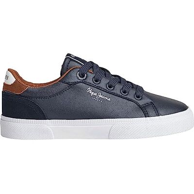 Pepe Jeans Kenton Court Leather Sneakers Navy - Publicité Pepe Jeans Kenton Court Leather Sneakers Navy - Publicité