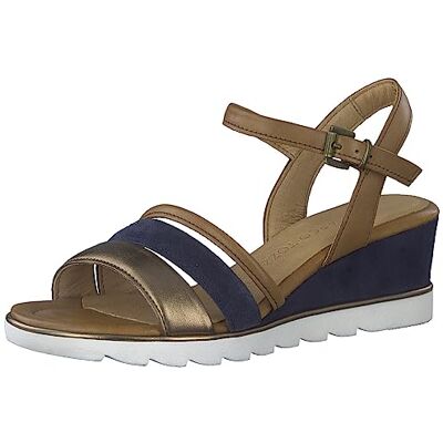 MARCO TOZZI Femme Damen Sandale cale, Marine (Navy Comb), 39 EU - Publicité MARCO TOZZI Femme Damen Sandale cale, Marine (Navy Comb), 39 EU - Publicité
