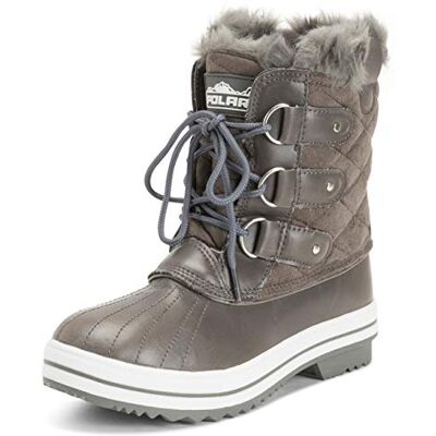 Polar Femmes Matelassé Court Canard Fourrure Doublée Boue Neige Hiver Bottes GRS40 AYC0020,40 EU,Gris Suède - Publicité Polar Femmes Matelassé Court Canard Fourrure Doublée Boue Neige Hiver Bottes GRS40 AYC0020,40 EU,Gris Suède - Publicité